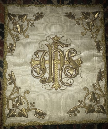 Bourse chasuble blanche soie - chasuble,